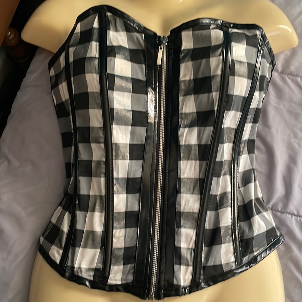 Woman’s zip up corset